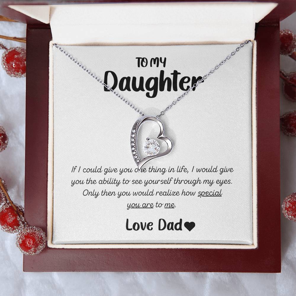 To My Daughter: Forever Forever Love Necklace