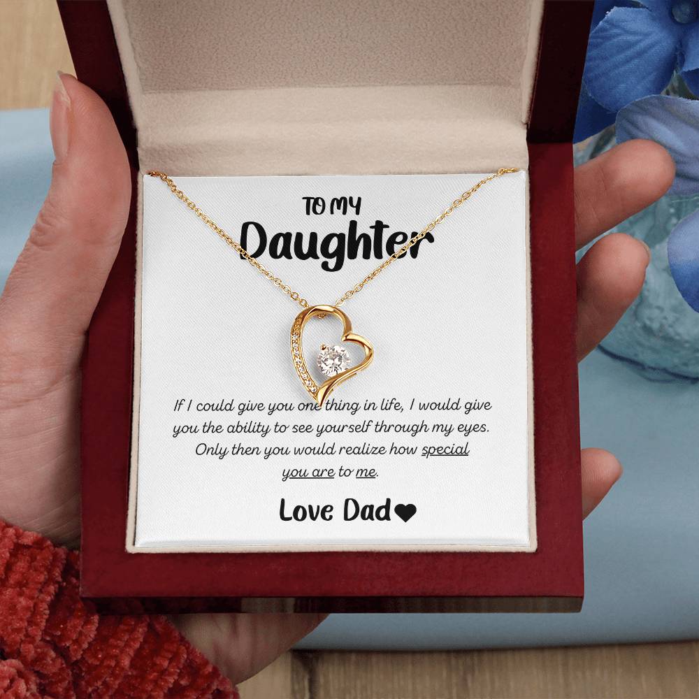To My Daughter: Forever Forever Love Necklace