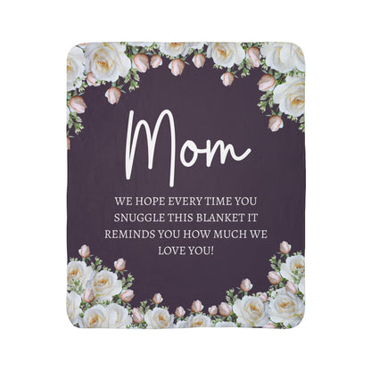 Mom blanket gift for mom from kids first mother's day gift we love you mom blanket from kids we love you