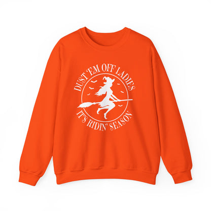 Dust 'Em Off Ladies - It's Ridin' Season Witch Sweatshirt - XOZAS