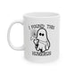 "I Found This Humerus" Halloween Ghost Mug – Perfect for Spooky Coffee Lovers