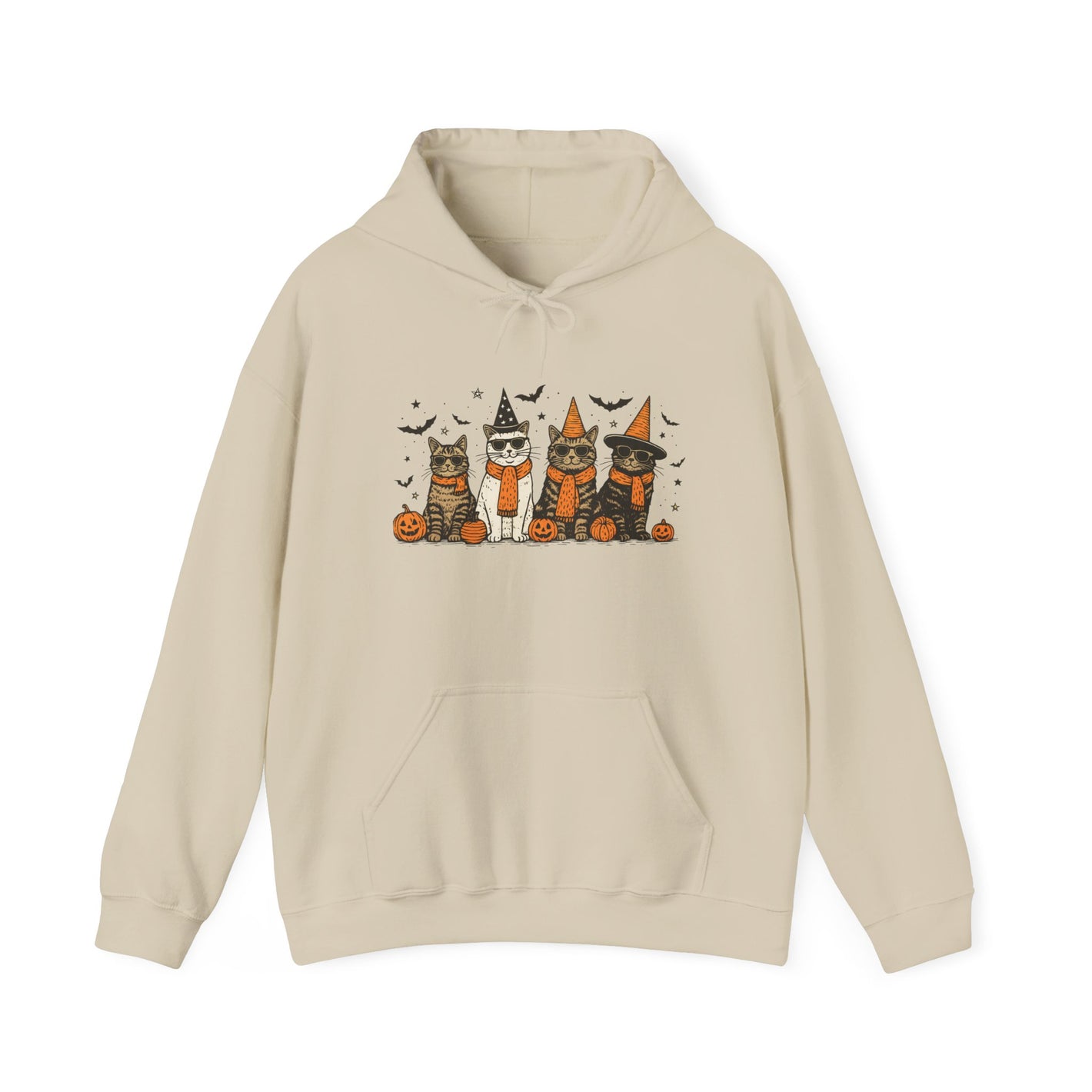 Halloween Cat Coven Hoodie – Spooky Cute & Cozy - XOZAS