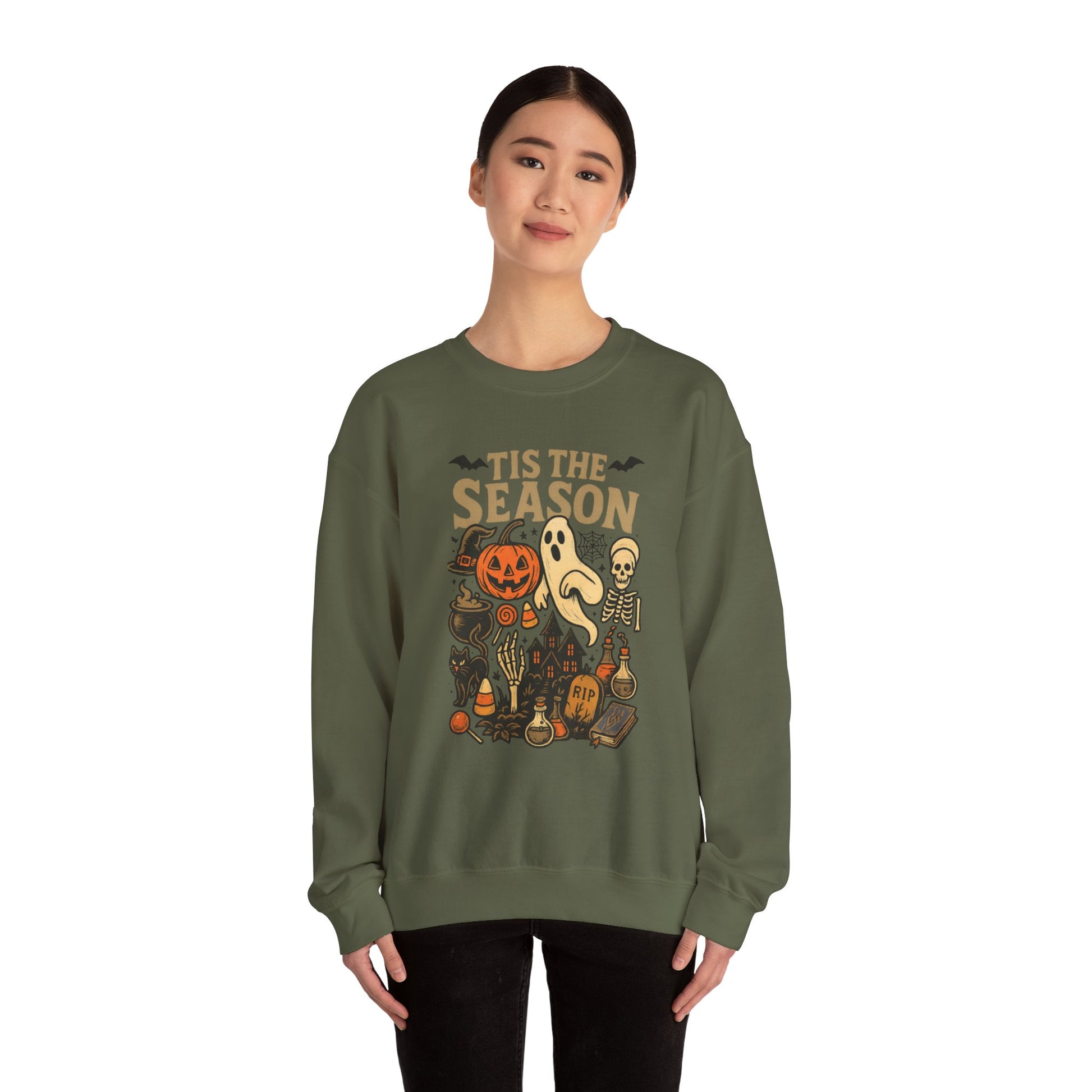 Tis The Season Halloween Sweatshirt – Spooky Fall Crewneck - XOZAS