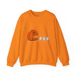 Pumpkin Chasing Ghosts Sweatshirt – Funny Halloween Sweatshirt - XOZAS