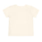 Back view of the Monster Truck Rex T-Shirt 🛻🦕 – a plain, short-sleeve, off-white Bella+Canvas toddler boys tee laid flat on a white background.