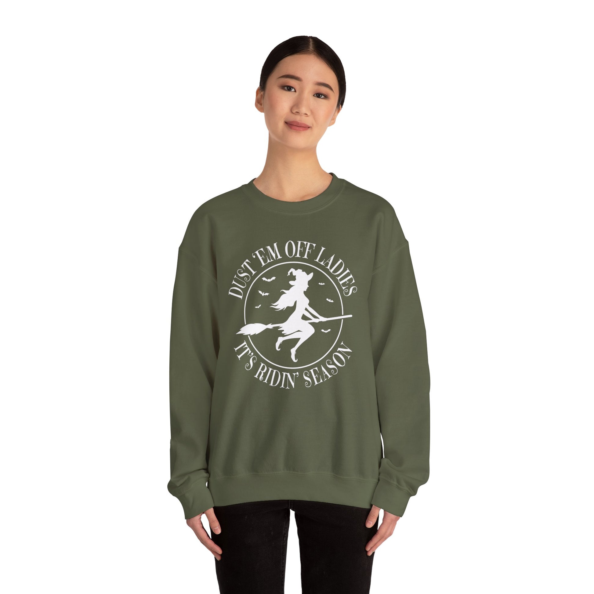 Dust 'Em Off Ladies - It's Ridin' Season Witch Sweatshirt - XOZAS