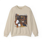 Retro Ghost Reading Books Sweatshirt - XOZAS