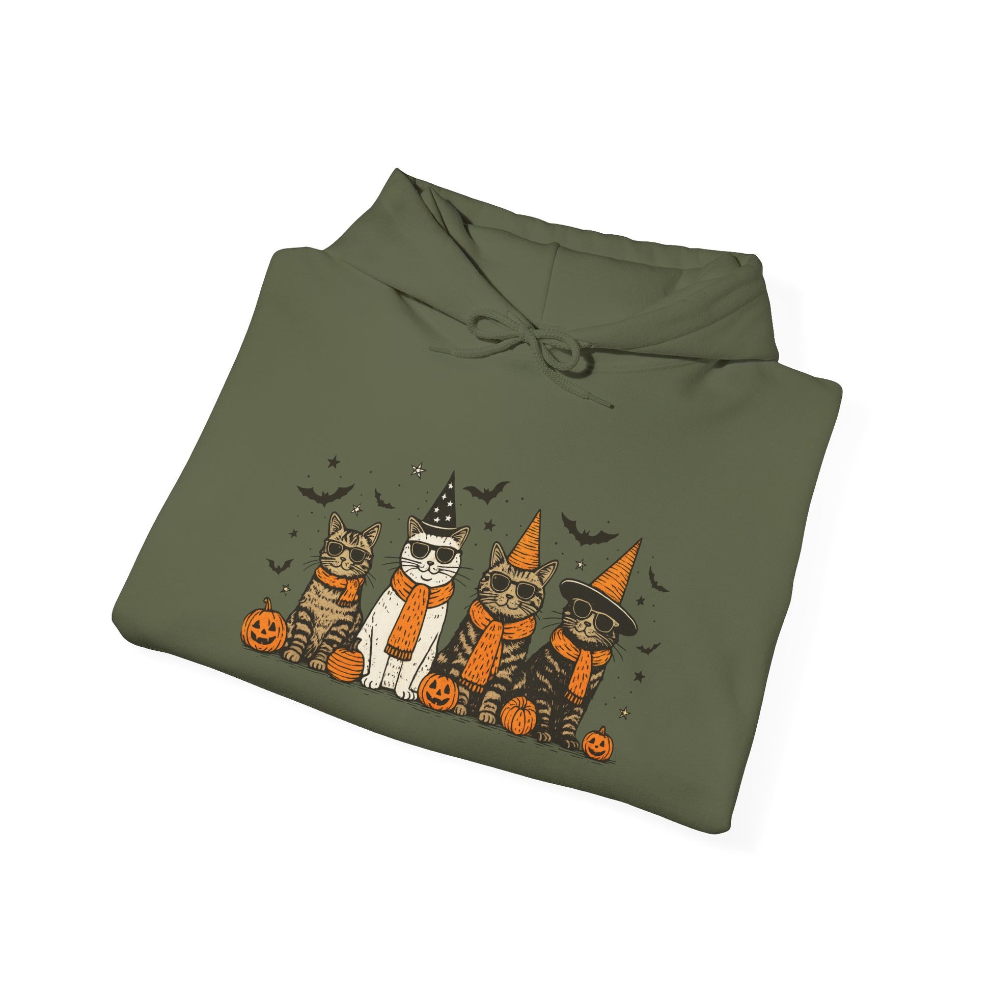 Halloween Cat Coven Hoodie – Spooky Cute & Cozy - XOZAS