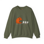 Pumpkin Chasing Ghosts Sweatshirt – Funny Halloween Sweatshirt - XOZAS