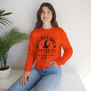 Witches Brew Coffee Co. Sweatshirt - Stop in for a Spell! | Unisex Heavy Blend™ Crewneck Sweatshirt