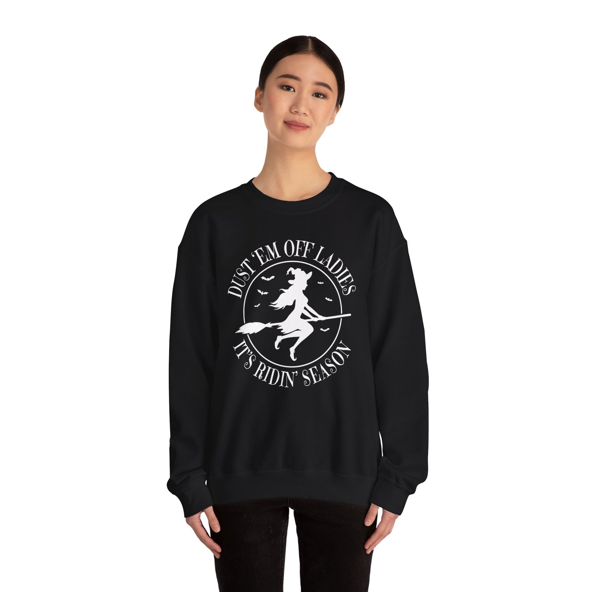 Dust 'Em Off Ladies - It's Ridin' Season Witch Sweatshirt - XOZAS