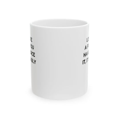 Funny Valentine’s Day Mug – ‘Love is Like a Fart’ Valentines Day Gag Gift for Couples