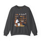 Retro Ghost Reading Books Sweatshirt - XOZAS
