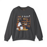 Retro Ghost Reading Books Sweatshirt - XOZAS