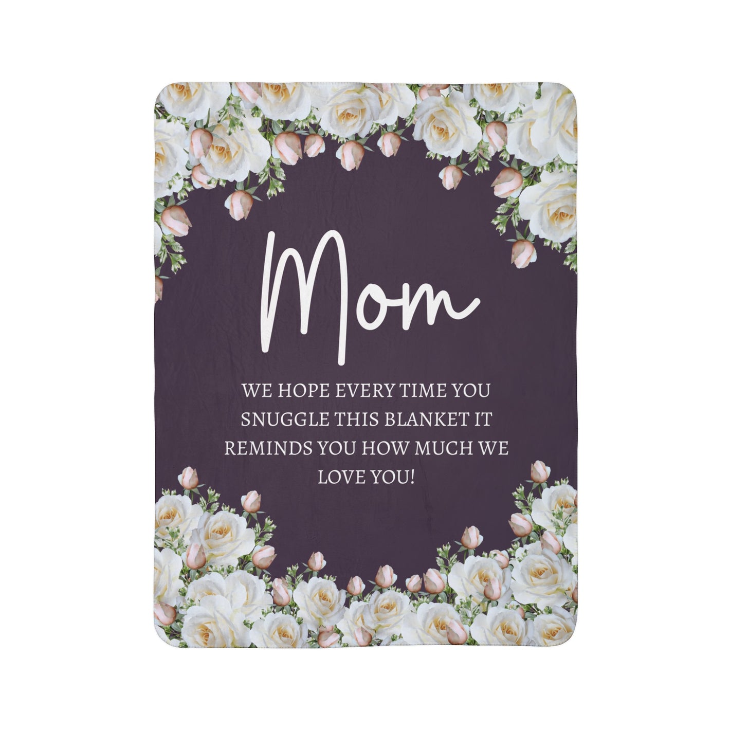 Mom blanket gift for mom from kids first mother's day gift we love you mom blanket from kids we love you