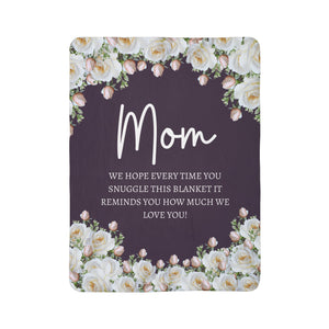 Mom blanket gift for mom from kids first mother's day gift we love you mom blanket from kids we love you