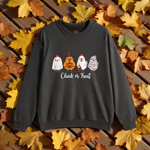 "Chick or Treat" Halloween Crewneck – Cozy, Cute & Spook-tacular
