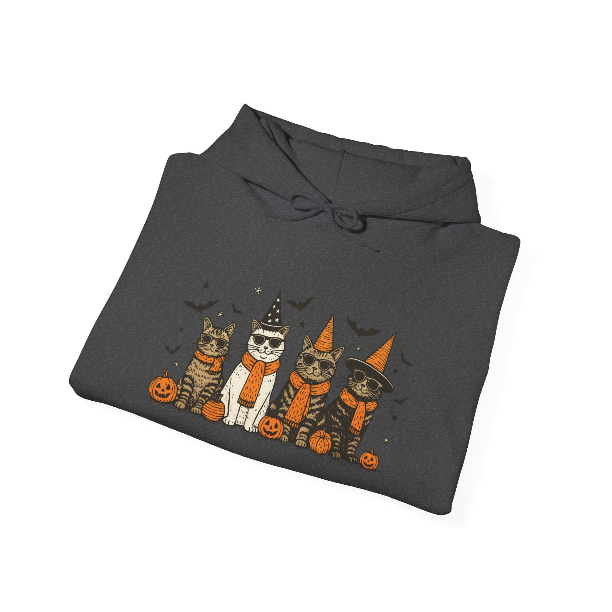 Halloween Cat Coven Hoodie – Spooky Cute & Cozy - XOZAS