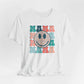 Mama Print Crew Neck T-shirt, Casual Short Sleeve Top For Spring & Summer, Women's Clothing