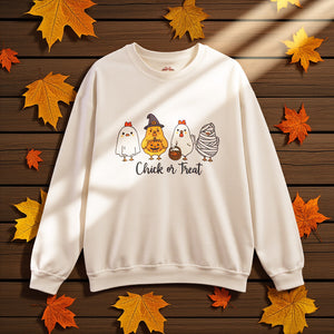 "Chick or Treat" Halloween Crewneck – Cozy, Cute & Spook-tacular