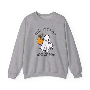 This Is Some Boo Sheet - Funny Ghost Halloween | Unisex Heavy Blend™ Crewneck Sweatshirt