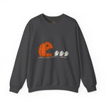 Pumpkin Chasing Ghosts Sweatshirt – Funny Halloween Sweatshirt - XOZAS