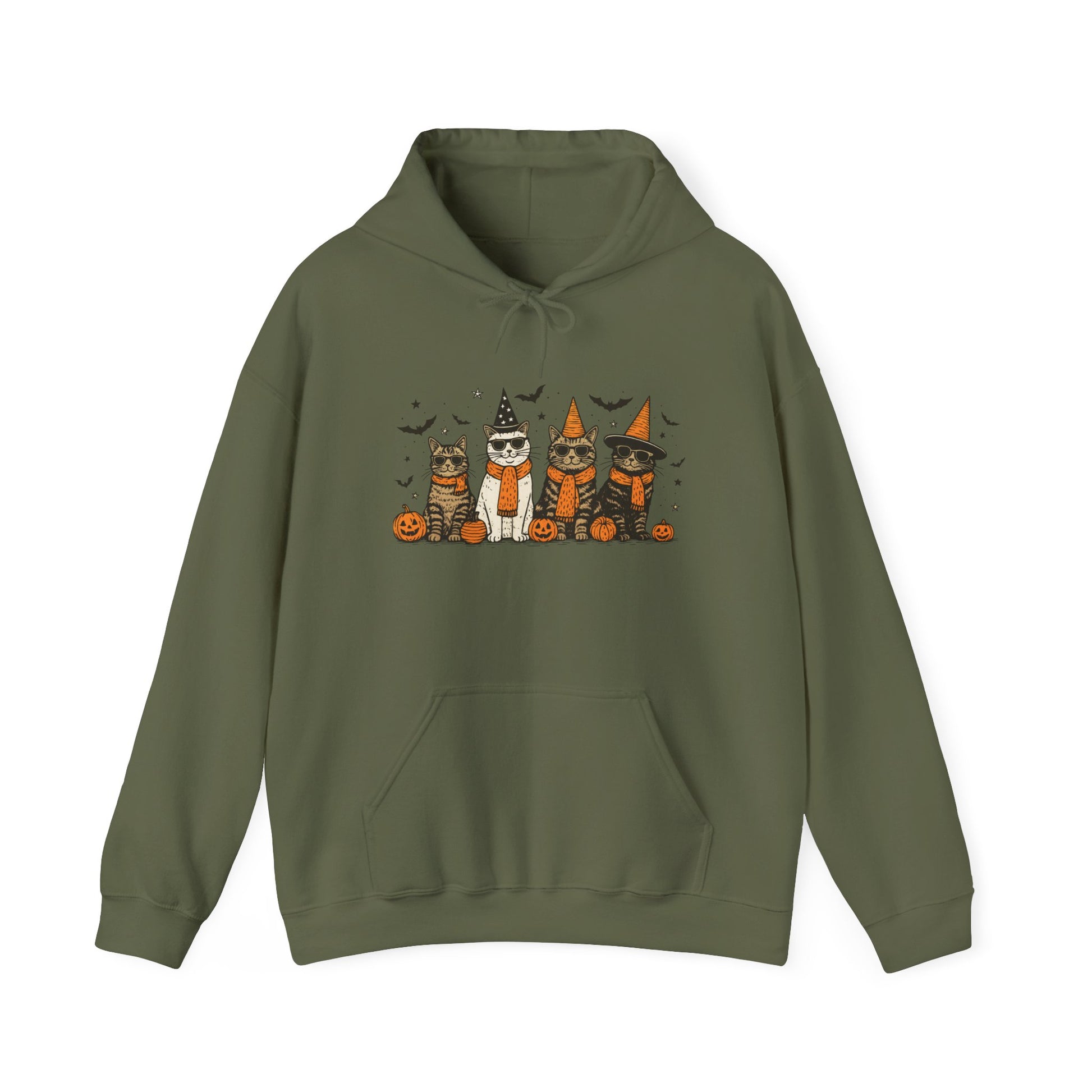 Halloween Cat Coven Hoodie – Spooky Cute & Cozy - XOZAS