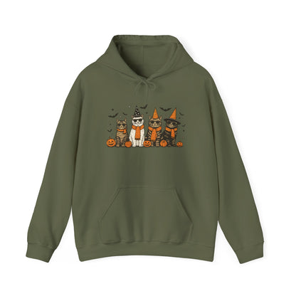 Halloween Cat Coven Hoodie – Spooky Cute & Cozy - XOZAS