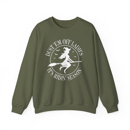 Dust 'Em Off Ladies - It's Ridin' Season Witch Sweatshirt - XOZAS