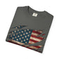 The “Torn Patriot” Distressed American Flag Comfort Colors Tee features a bold, claw-mark-style flag design on a soft gray shirt, creating a standout patriotic look with statement-worthy style.