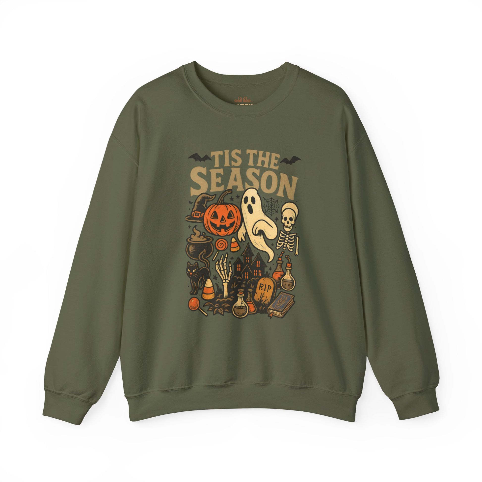 Tis The Season Halloween Sweatshirt – Spooky Fall Crewneck - XOZAS