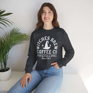 Witches Brew Coffee Co. Sweatshirt - Stop in for a Spell! | Unisex Heavy Blend™ Crewneck Sweatshirt
