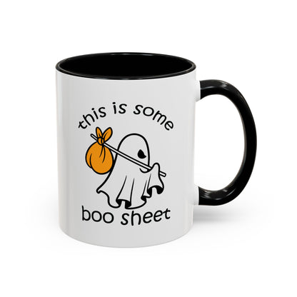 This Is Some Boo Sheet Halloween Mug - Fun Ghost Design | 11oz & 15oz Accent Ceramic