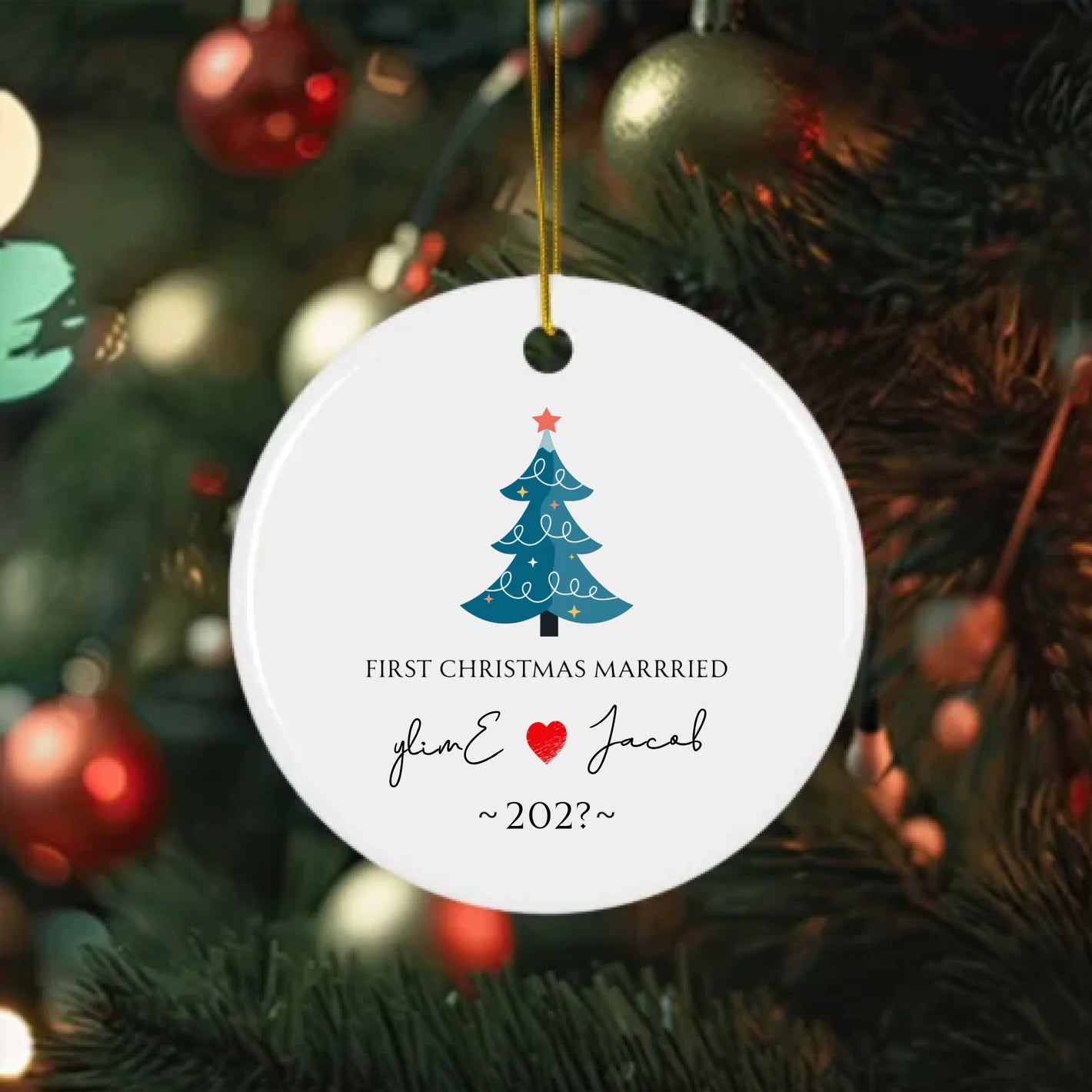 First Christmas Married Ornament - XOZAS