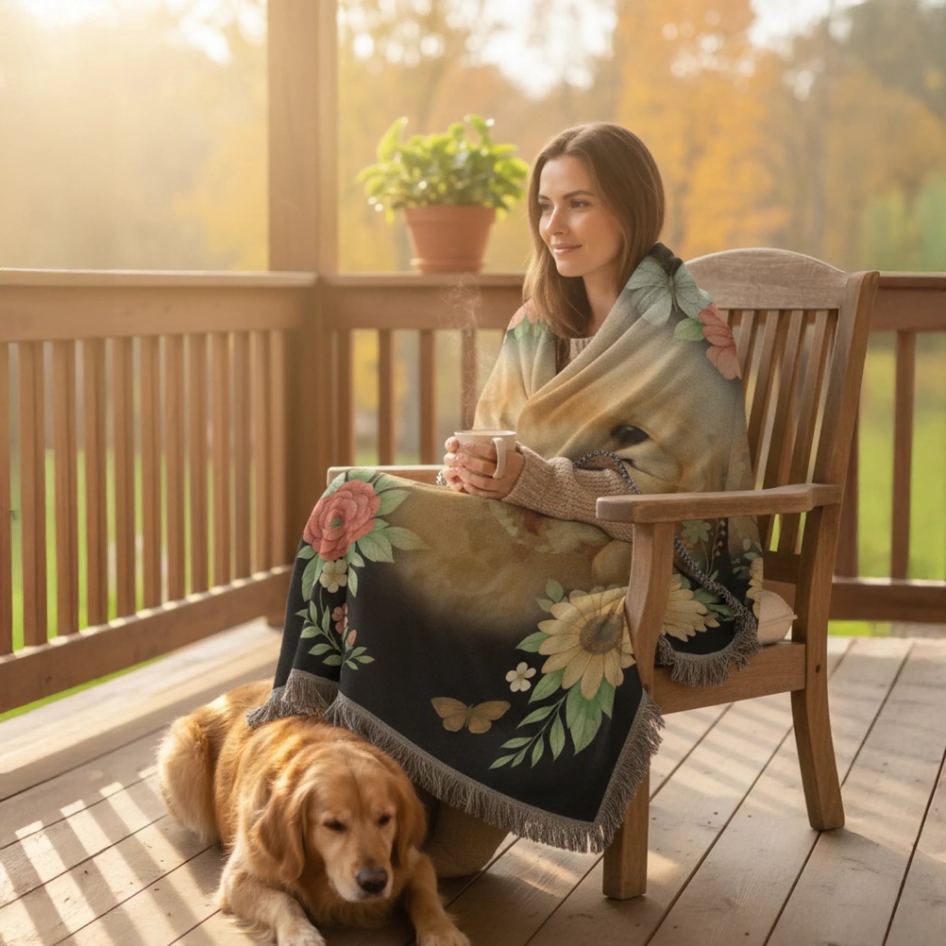 Custom Pet Portrait Heirloom Woven Blanket - XOZAS