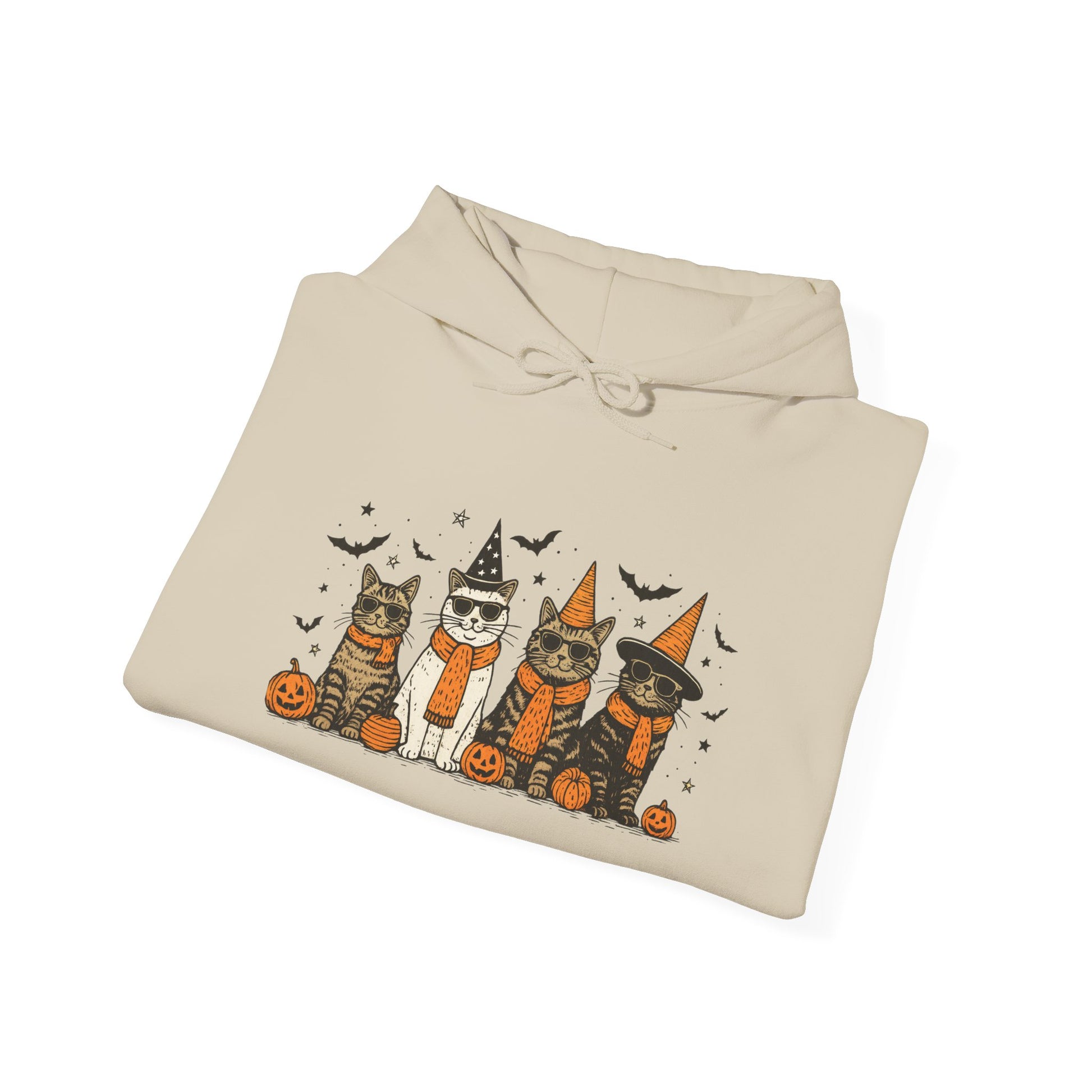 Halloween Cat Coven Hoodie – Spooky Cute & Cozy - XOZAS