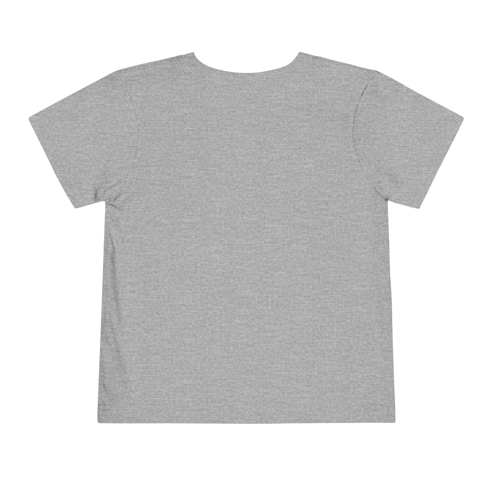 Monster Truck Rex T-Shirt 🛻🦕 – Toddler Boys Tee shown from the back in plain light gray with short sleeves. The shirt is displayed against a white background, with no visible designs, logos, or text.