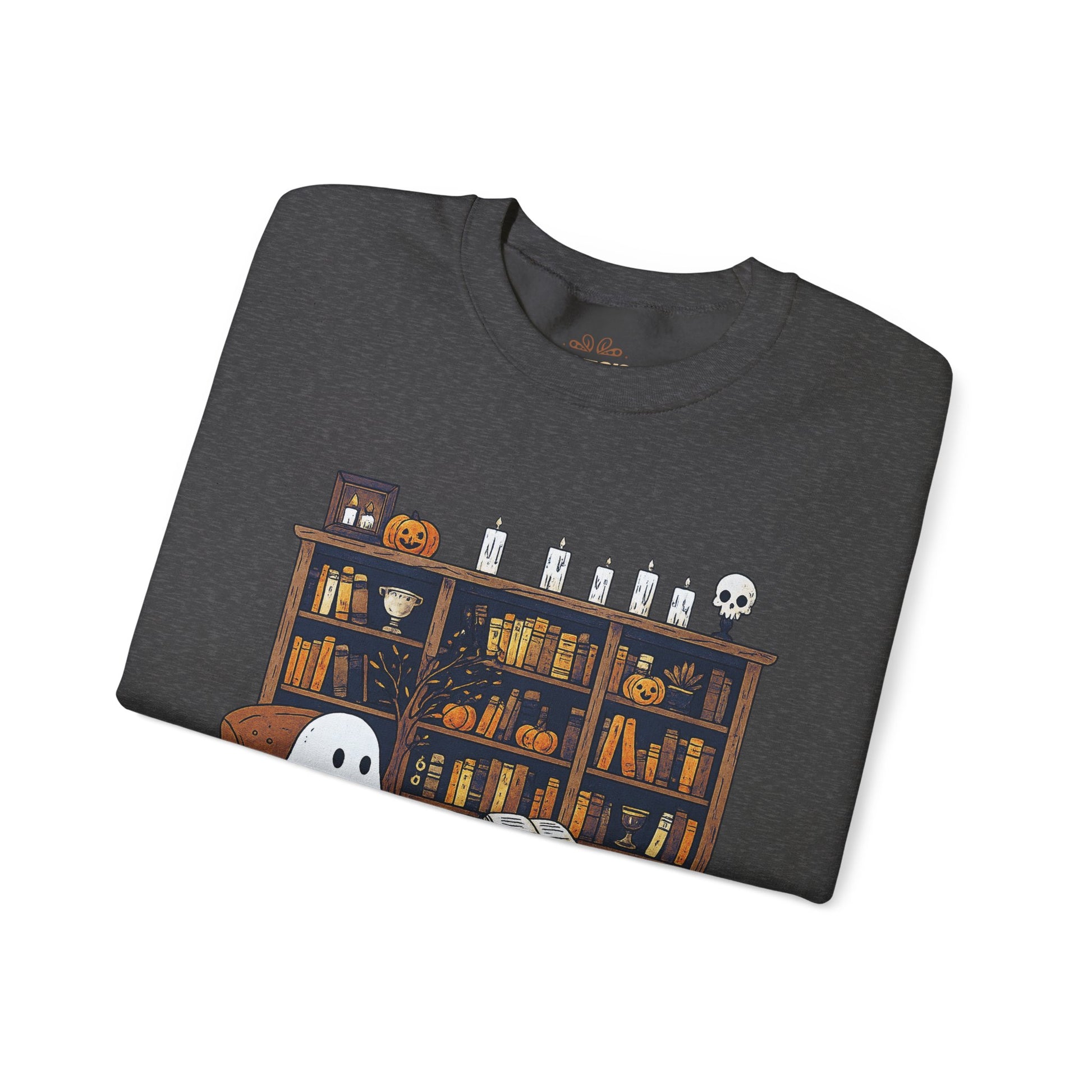 Retro Ghost Reading Books Sweatshirt - XOZAS