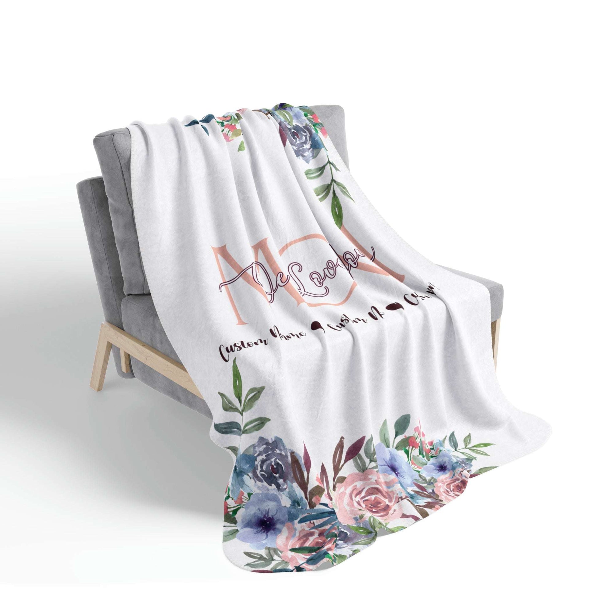 Mom Blanket Gift 2 | For Mom From Kids | Mother's Day Gift | We Love You Mom | Personalized Blanket from Kids | We Love You | Fleece Sherpa Blanket