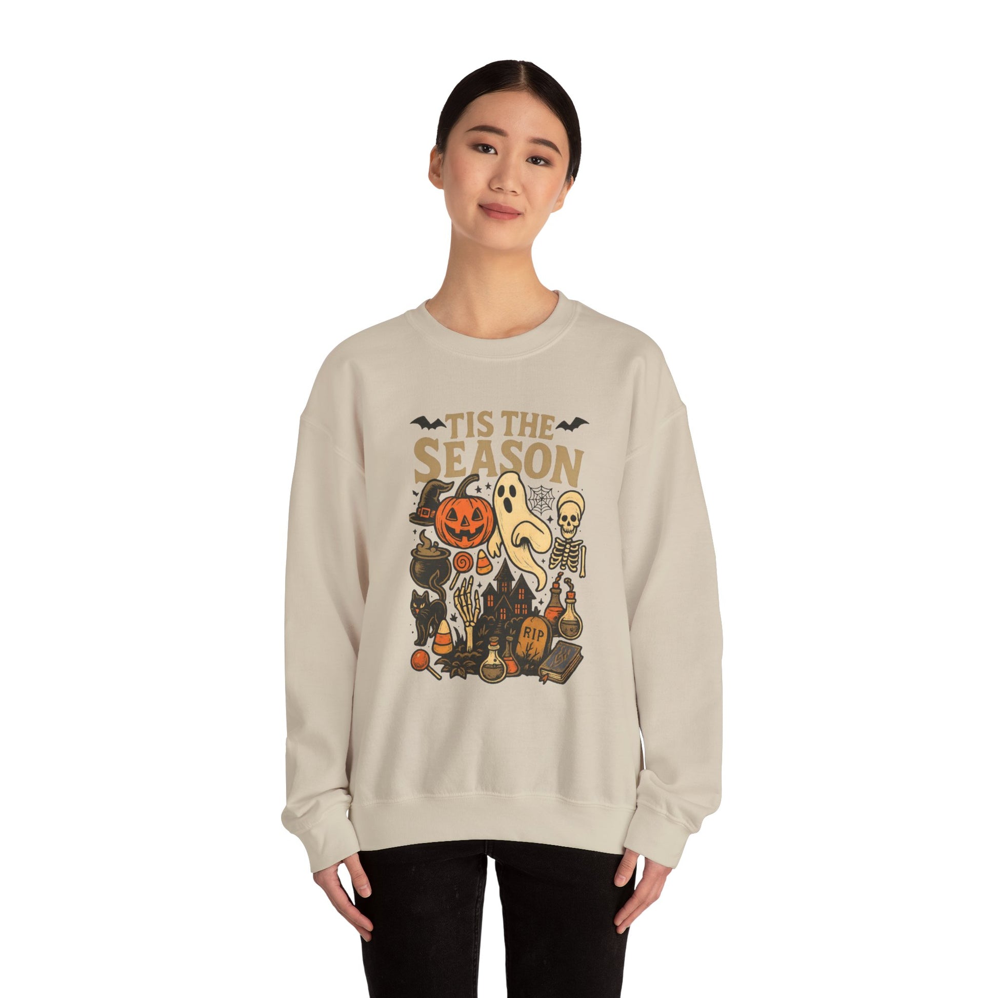 Tis The Season Halloween Sweatshirt – Spooky Fall Crewneck - XOZAS