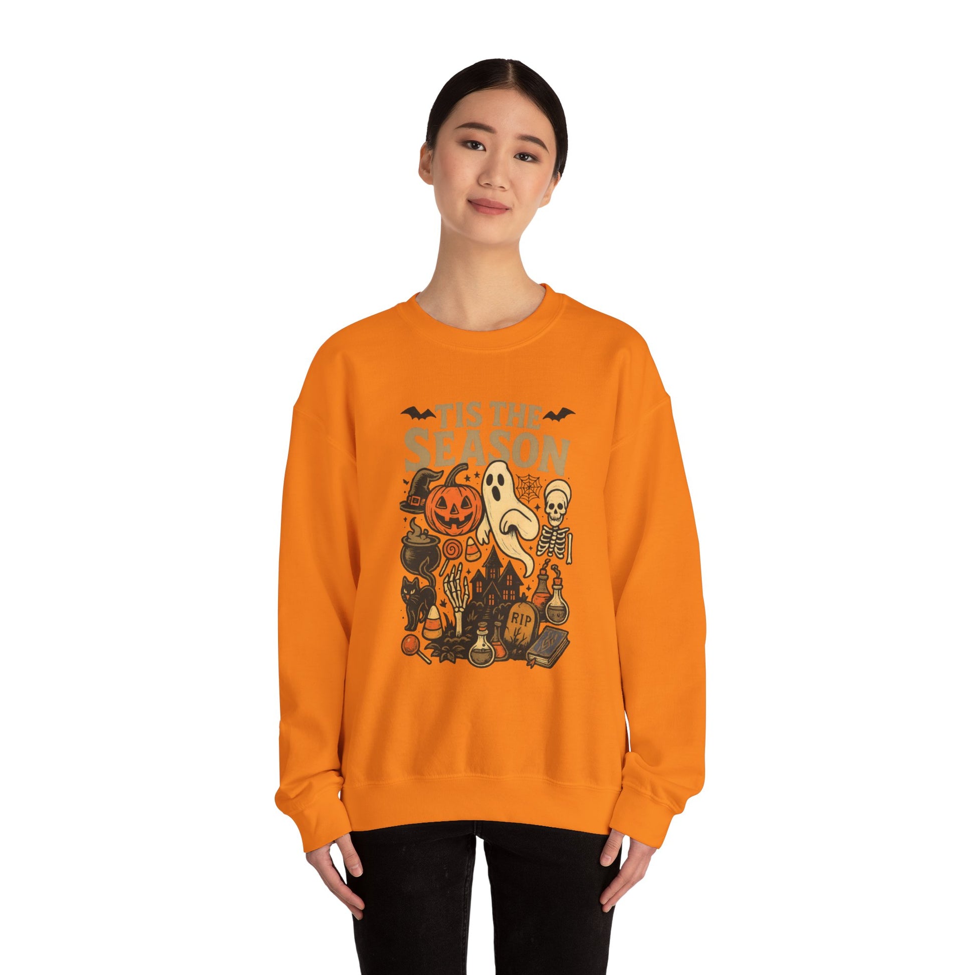 Tis The Season Halloween Sweatshirt – Spooky Fall Crewneck - XOZAS