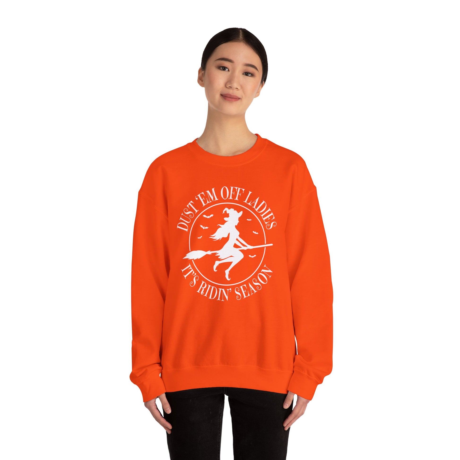 Dust 'Em Off Ladies - It's Ridin' Season Witch Sweatshirt - XOZAS