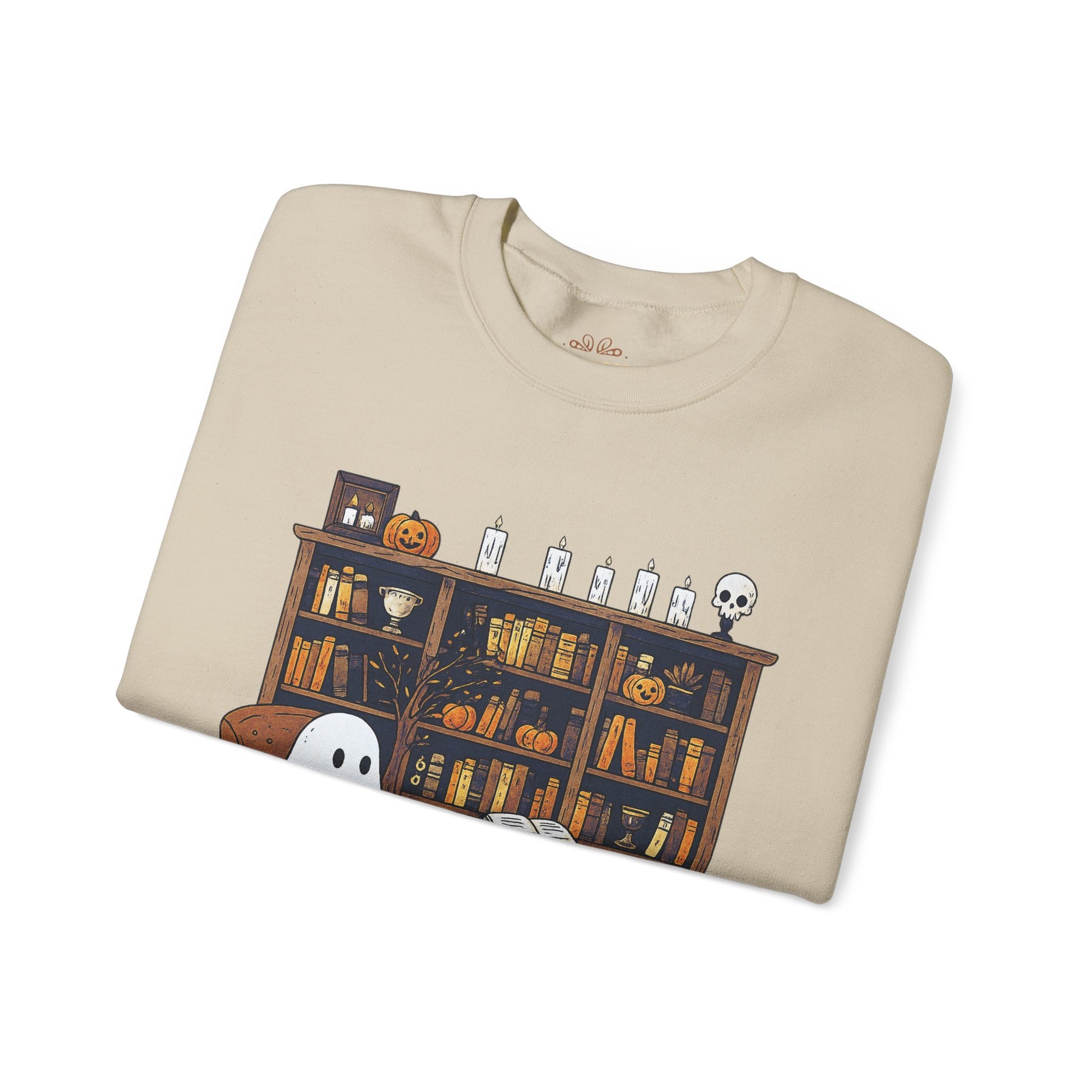 Retro Ghost Reading Books Sweatshirt - XOZAS