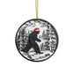 Bigfoot Christmas Ceramic Ornaments - Make Your Tree Legendar! 2-Side Print for Holiday Decor