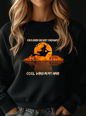 Witchy Vibes Unisex Heavy Blend™ Crewneck Sweatshirt - Ride the Wind on a Dark Desert Highway!