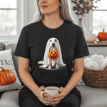 Ghostly Pup Halloween T-Shirt - Adorable Trick or Treat Design! | Unisex Jersey Short Sleeve Tee - XOZAS