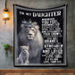 To My Daughter – King Lion Sherpa Fleece Blanket from Dad