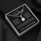 Sparkling pendant necklace with a "To My Soulmate" message card, perfect romantic gift for loved ones.