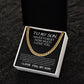 To My Son - Never Forget How Much I Love You - "Elegant Cuban Link Chain Necklace - Perfect Gift in Stainless Steel or 14K Yellow Gold