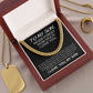 To My Son - Never Forget How Much I Love You - "Elegant Cuban Link Chain Necklace - Perfect Gift in Stainless Steel or 14K Yellow Gold